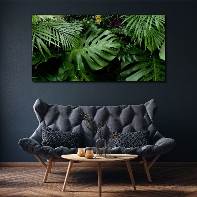 Tropical greenery in the depths of nature Print on canvas