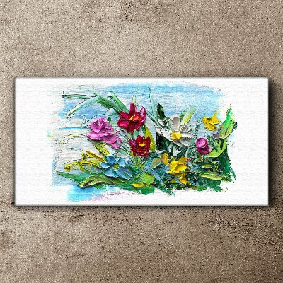 Painting flowers Canvas print