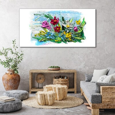 Painting flowers Canvas print