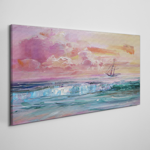 A peaceful sunset over the sea Print on canvas
