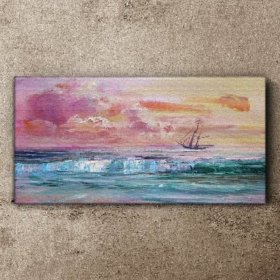 A peaceful sunset over the sea Print on canvas