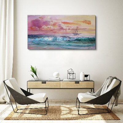 A peaceful sunset over the sea Print on canvas