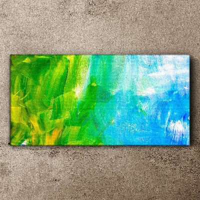 Green and blue abstraction Canvas wall art