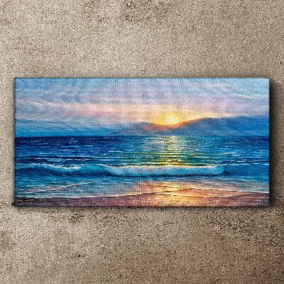 Ocean sea waves coast Canvas print