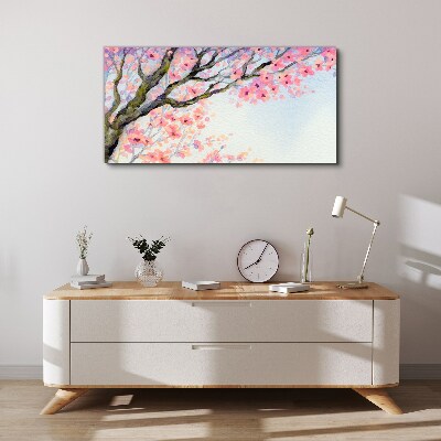 Spring flower landscape Print on canvas