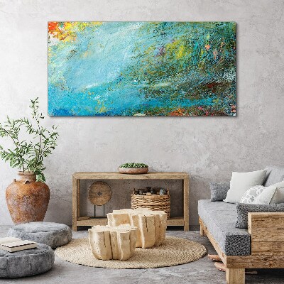Abstract play of colors Canvas wall art