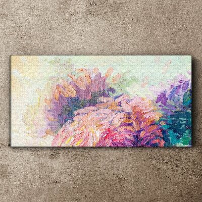 Abstract painting flowers Canvas print