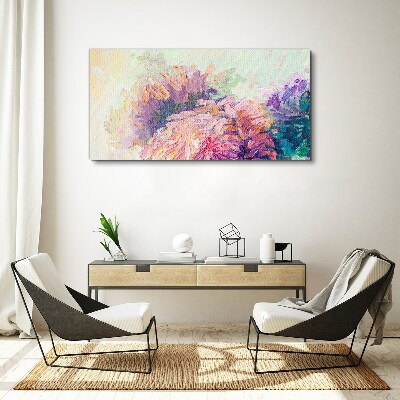 Abstract painting flowers Canvas print