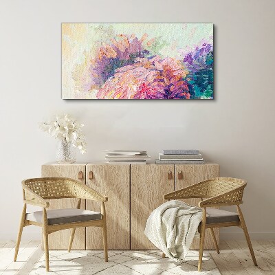 Abstract painting flowers Canvas print