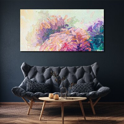 Abstract painting flowers Canvas print