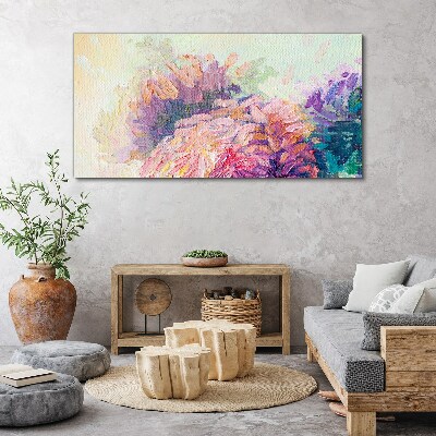 Abstract painting flowers Canvas print