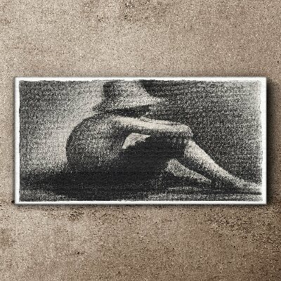 Children seurat hat Canvas print