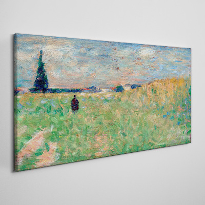 A walk among the greenery Print on canvas