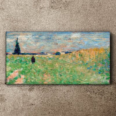 A walk among the greenery Print on canvas