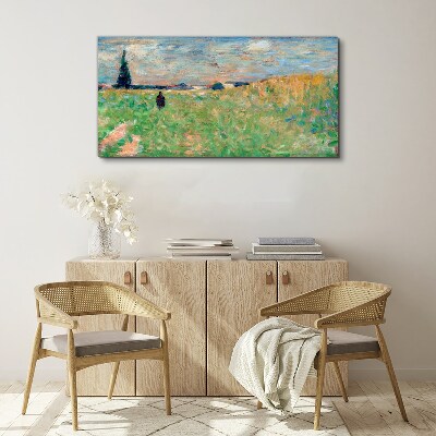A walk among the greenery Print on canvas