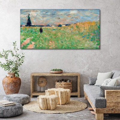 A walk among the greenery Print on canvas