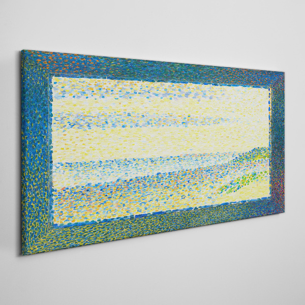 Seurat seascape gravelines Canvas print