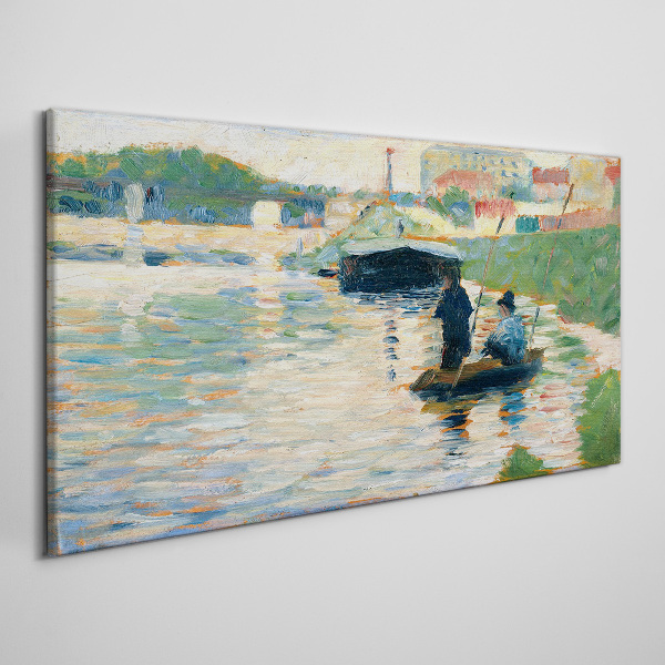 Boats on the river Canvas wall art