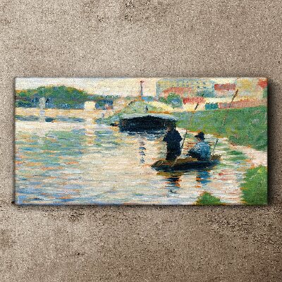 Boats on the river Canvas wall art