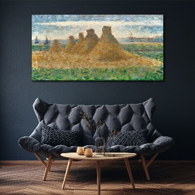 Seurat haystacks Canvas print