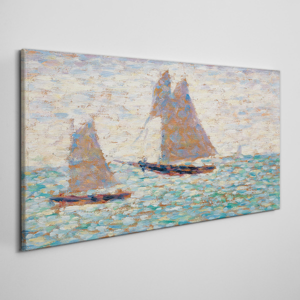 Sails on a calm sea Print on canvas