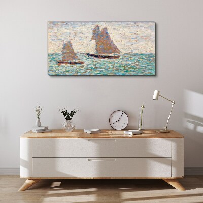 Sails on a calm sea Print on canvas