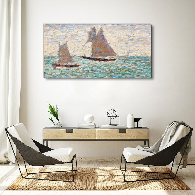 Sails on a calm sea Print on canvas