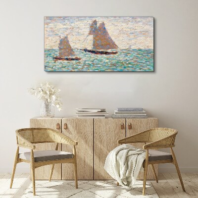 Sails on a calm sea Print on canvas