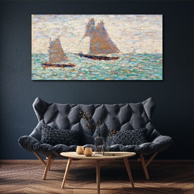 Sails on a calm sea Print on canvas