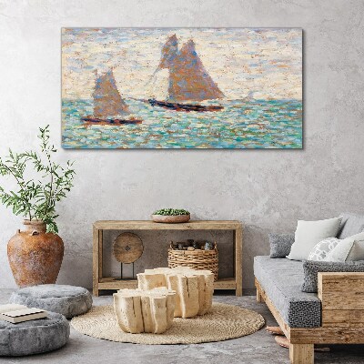 Sails on a calm sea Print on canvas