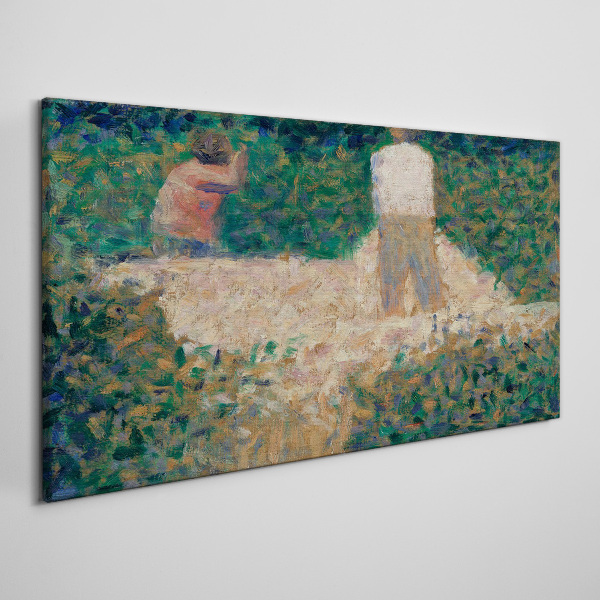 Summer Garden Meeting Canvas wall art