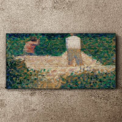 Summer Garden Meeting Canvas wall art