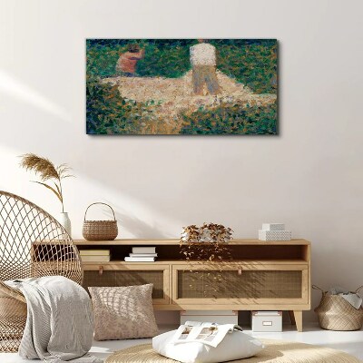 Summer Garden Meeting Canvas wall art