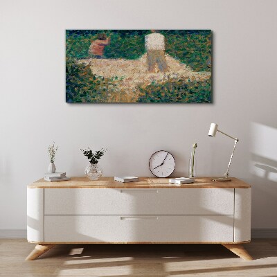Summer Garden Meeting Canvas wall art