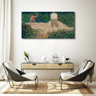 Summer Garden Meeting Canvas wall art