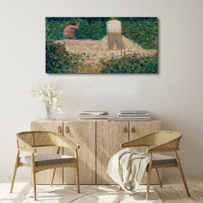 Summer Garden Meeting Canvas wall art