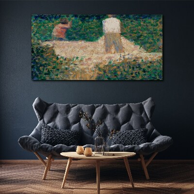 Summer Garden Meeting Canvas wall art