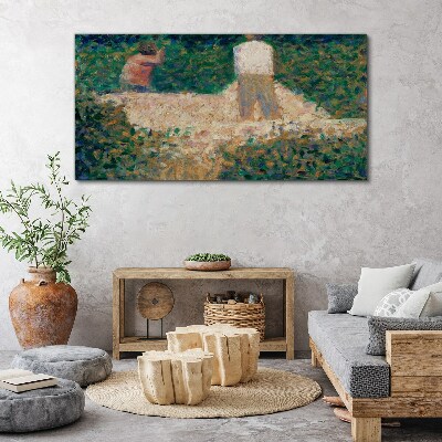 Summer Garden Meeting Canvas wall art