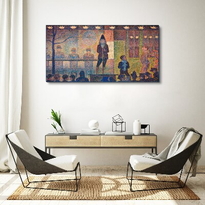 Seurat's circus sideshow Canvas print