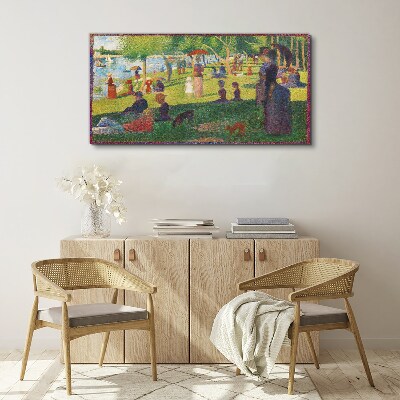 A summer day at the lake Canvas wall art