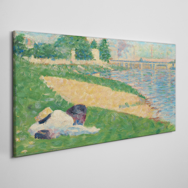 Summer laziness by the water Canvas wall art