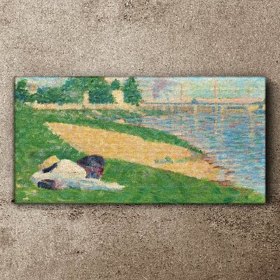 Summer laziness by the water Canvas wall art