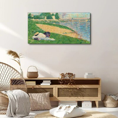Summer laziness by the water Canvas wall art
