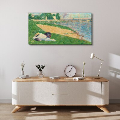 Summer laziness by the water Canvas wall art