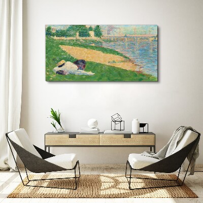 Summer laziness by the water Canvas wall art