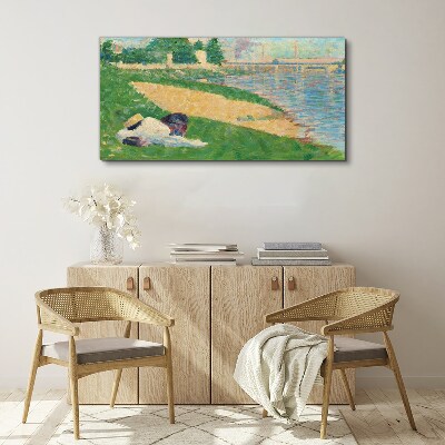 Summer laziness by the water Canvas wall art