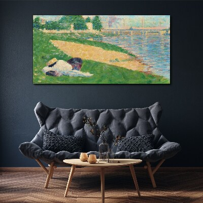 Summer laziness by the water Canvas wall art
