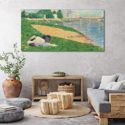 Summer laziness by the water Canvas wall art