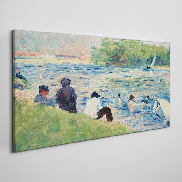 A summer day on the river Print on canvas