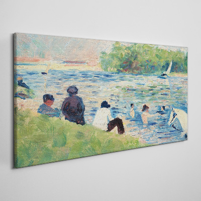 A summer day on the river Print on canvas